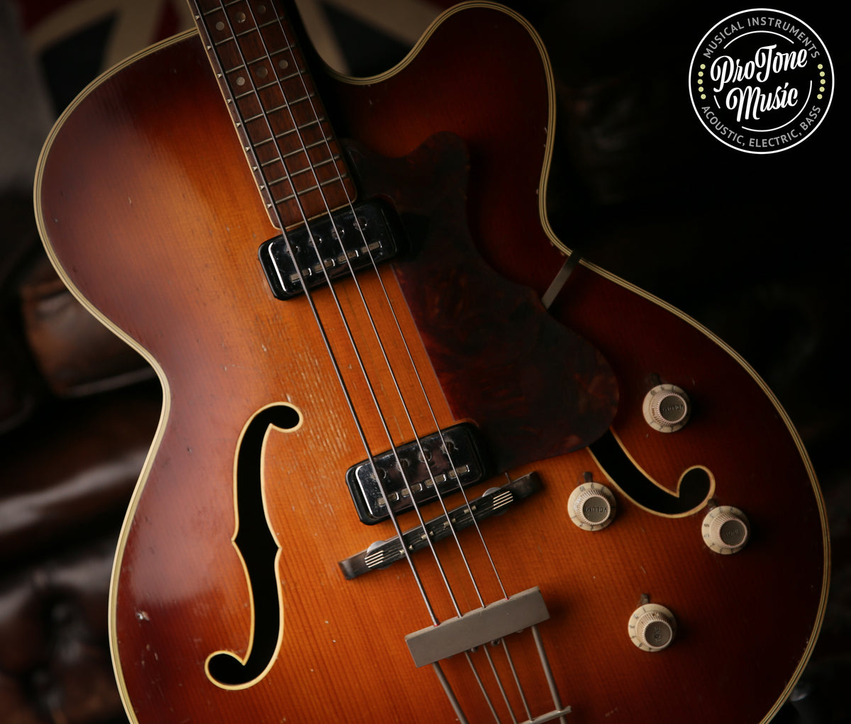 1960&#39;s Hofner President Bass No. 300 Vintage Sunburst