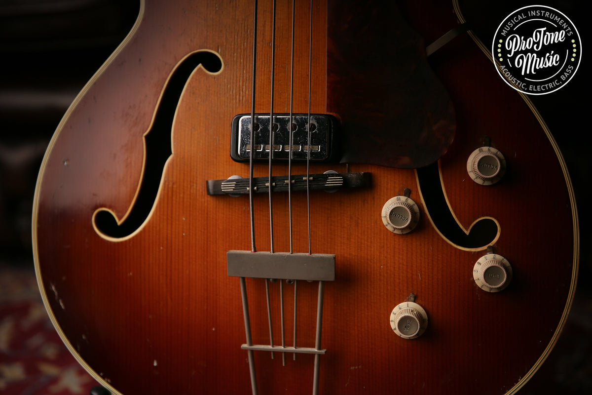 1960&#39;s Hofner President Bass No. 300 Vintage Sunburst