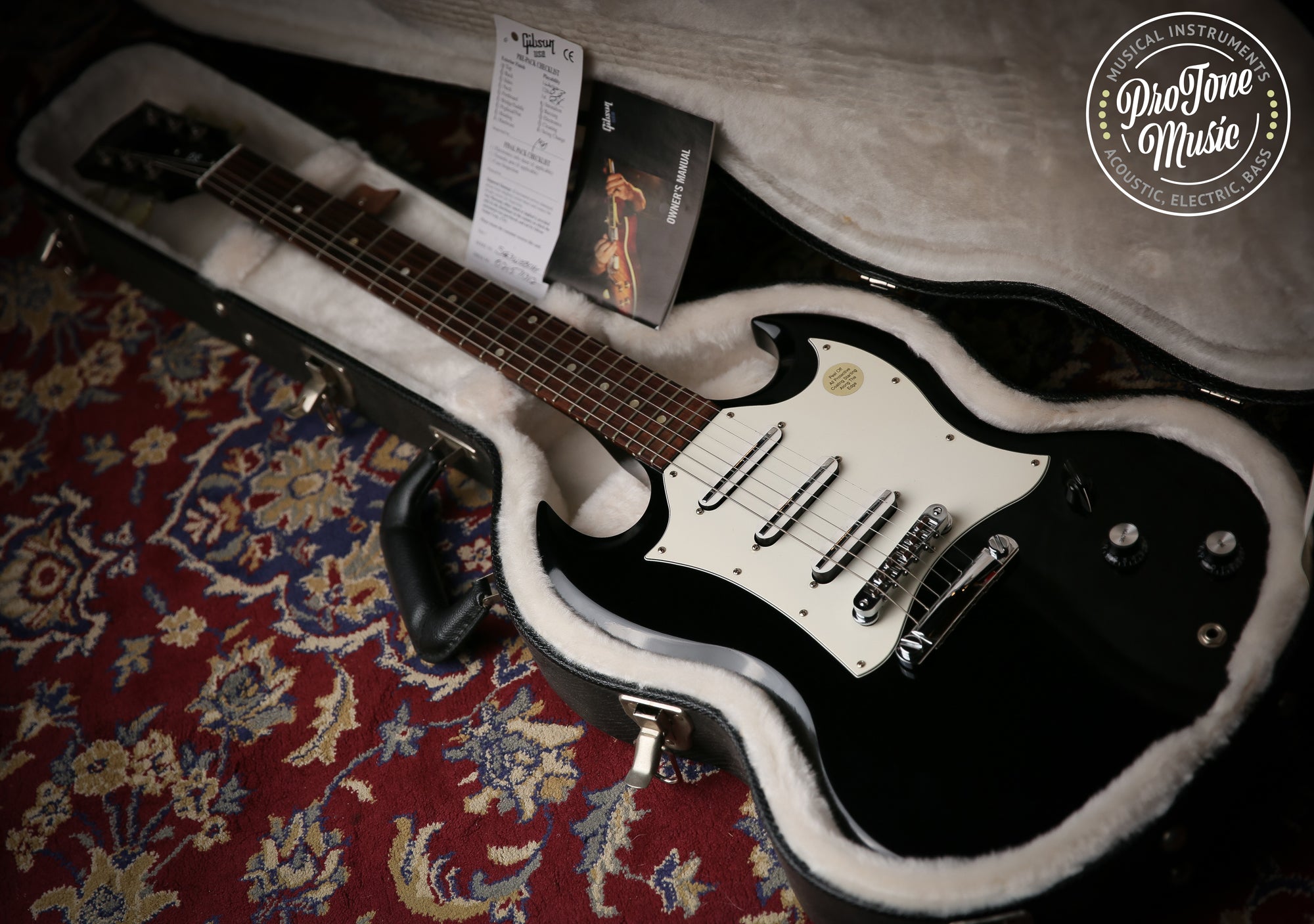 Gibson USA SG3 Single Coils Black Gloss Limited Run & Gibson Case | ProTone  Music Limited