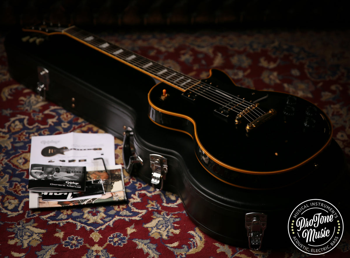 2014 Epiphone Les Paul Custom Classic Pro Ebony &amp; Hard Case - ProTone Music