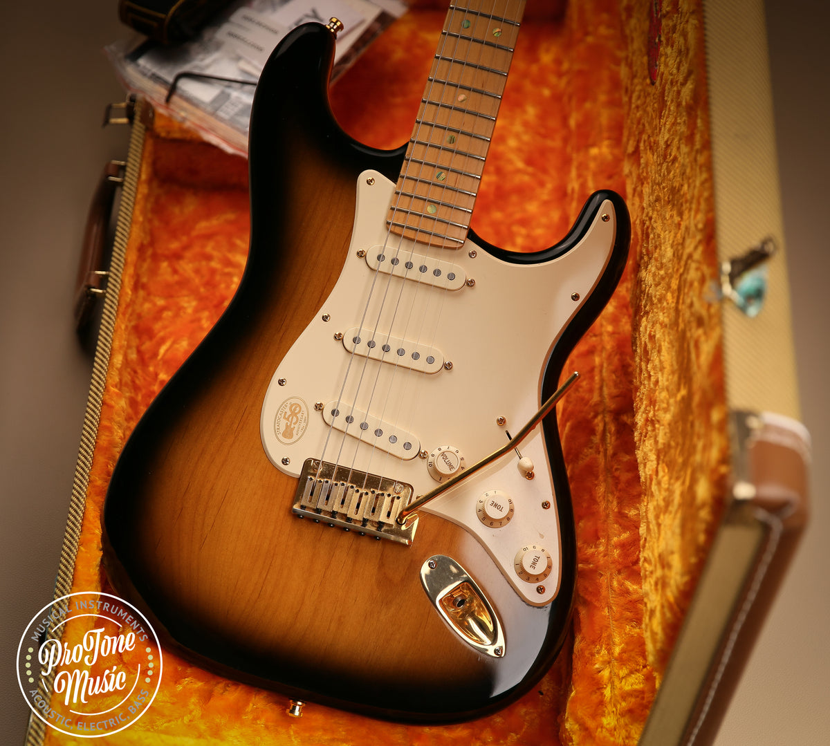 2004 Fender American Deluxe Stratocaster 50th Anniversary Two Tone Sunburst