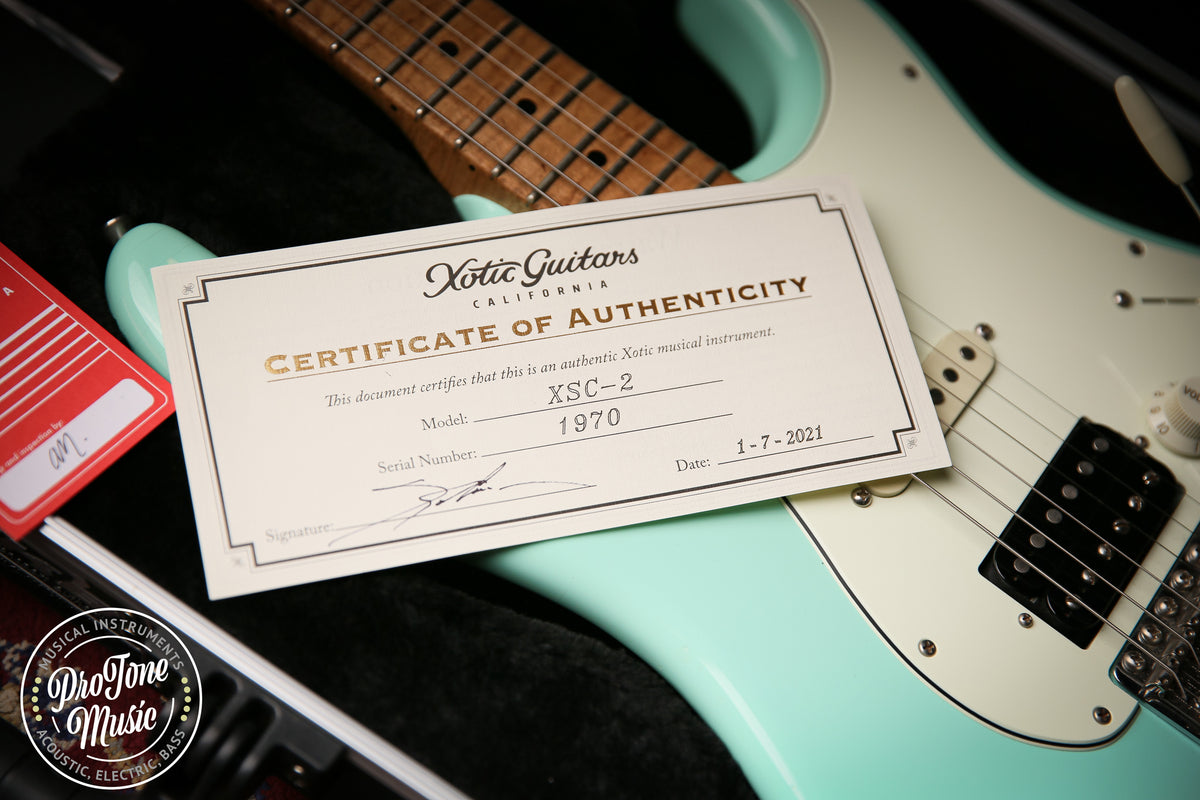 2021 Xotic XSC-2 HSS Surf Green Light Aged