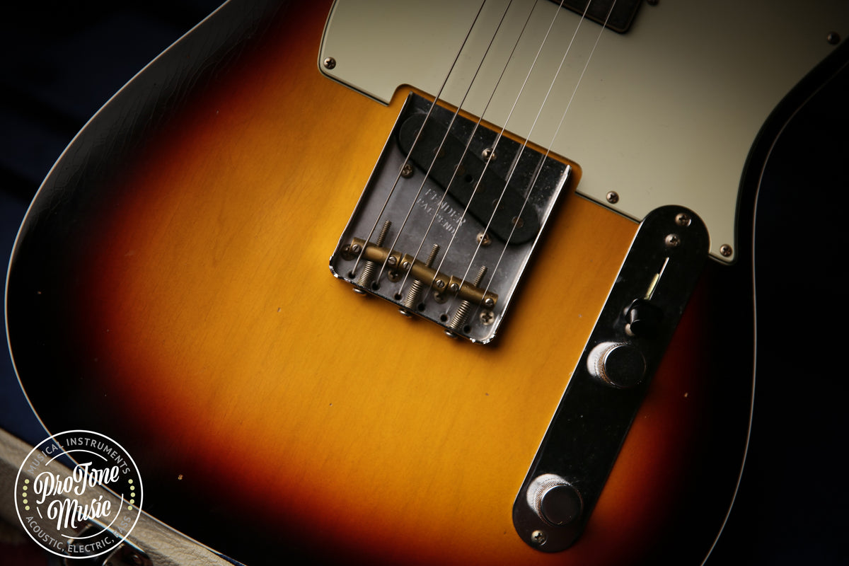 2023 Fender USA Custom Shop 62&#39; Tele Custom Journeyman Relic 3 Tone Sunburst