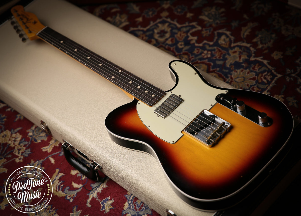 2023 Fender USA Custom Shop 62&#39; Tele Custom Journeyman Relic 3 Tone Sunburst