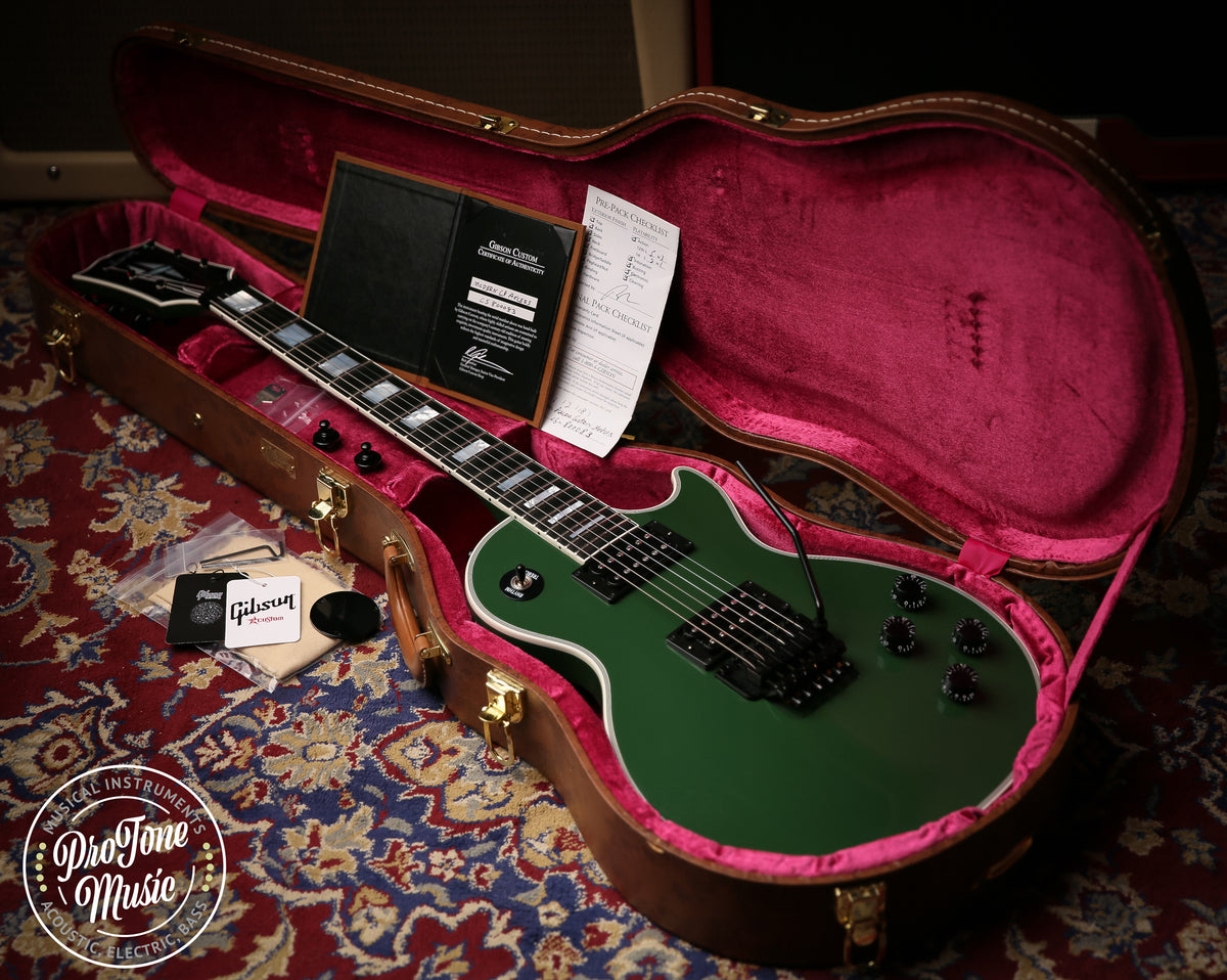 2018 Gibson USA Les Paul Custom Shop Axcess Hunter Green - ProTone Music