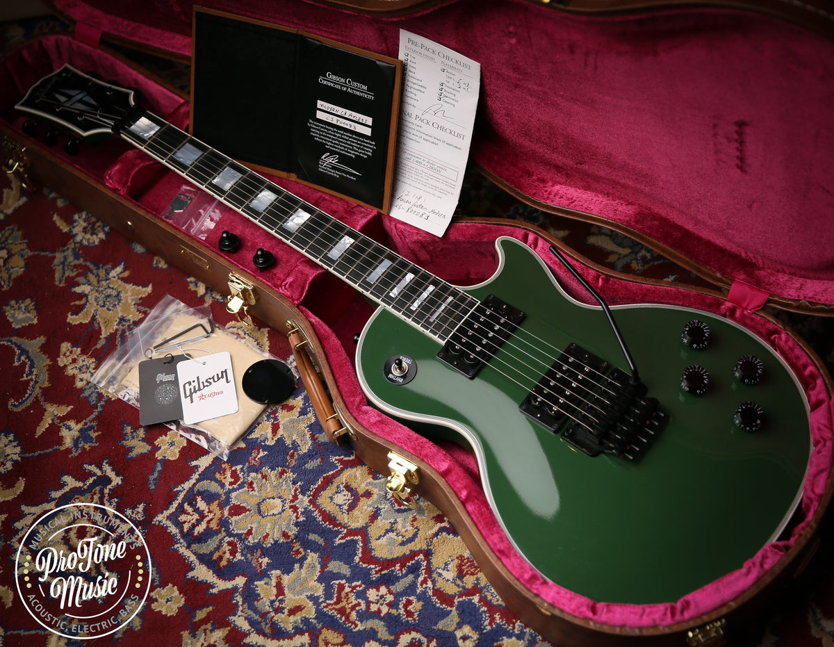 2018 Gibson USA Les Paul Custom Shop Axcess Hunter Green - ProTone Music