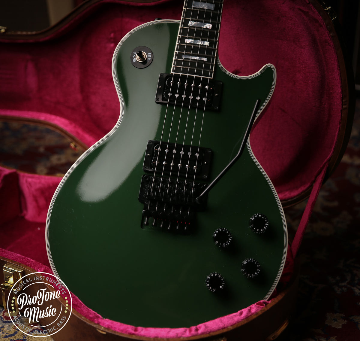 2018 Gibson USA Les Paul Custom Shop Axcess Hunter Green - ProTone Music